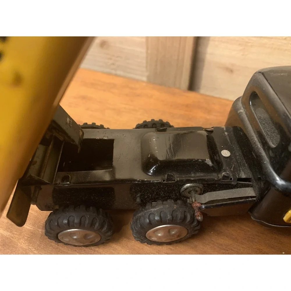 Vintage‎ Tin Toy Dump Truck Made In Japan Mar Line Toys Coal Coke Hauling READ